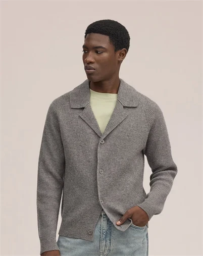 NN.07 - Shane Rib Wool Cardigan - Mable Husk